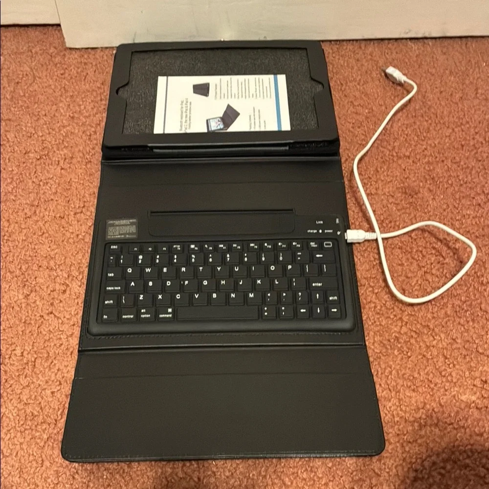 Black🥳2xHP🥳 Folding Leather Protective Case for Tablet Keyboard